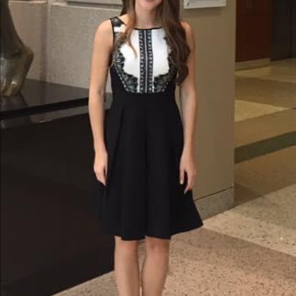 WHBM lace tuxedo fit and flare dress size 00 - Picture 6 of 8